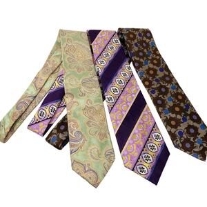 BUNDLE 3 Ties V9 Maurizio Big Knot Gladson Silk Wide Dress Career Suit
